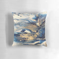 Luxurious royal blue and gold decorative pillow for home interior design