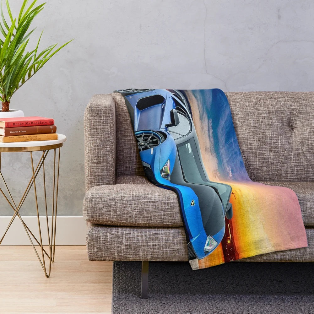 Lamborghini Aventador inspired plush blanket