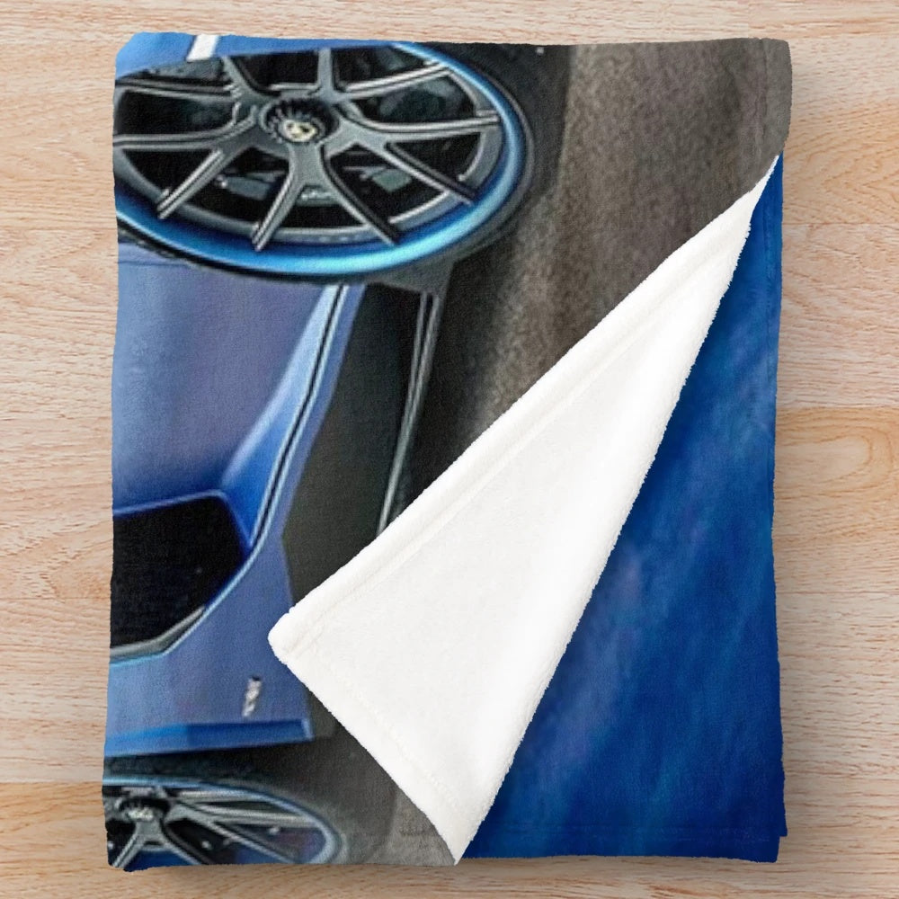 Lamborghini Aventador inspired plush blanket