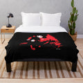 Lydia Deetz inspired plush blanket featuring the character from the Tim Burton classic Beetlejuice
