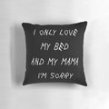 Minimalist throw pillow featuring lyrics from Drake's hit song "God's Plan"