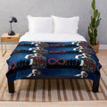 Métis Veterans Plush Blanket with traditional beadwork and sash design