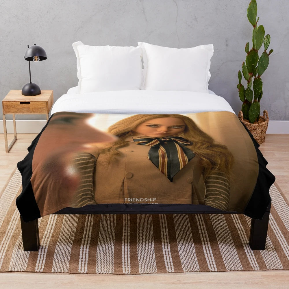 m3gan movie poster plush blanket