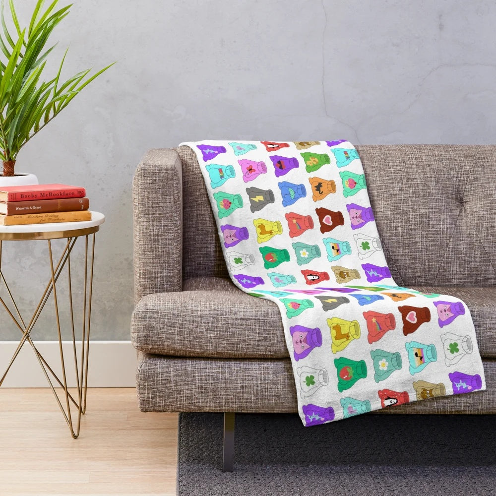 Mabel-inspired Gravity Falls plush blanket with a cozy, soft design