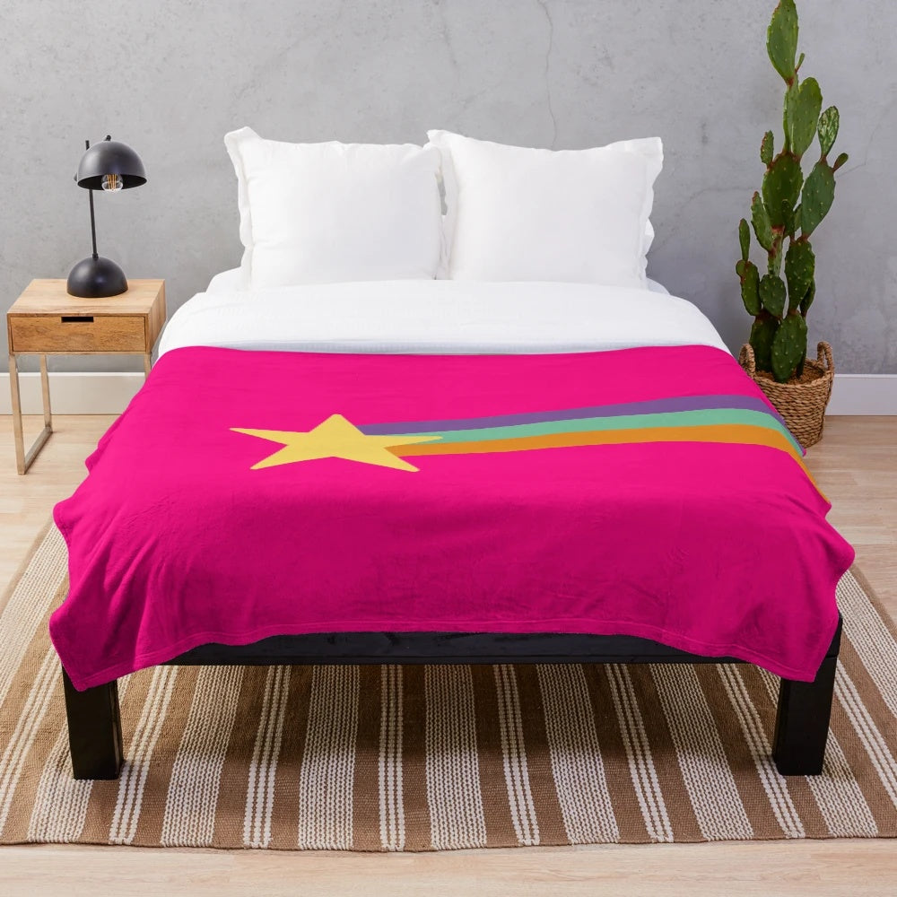Mabel Pines Plush Blanket Featuring Shooting Stars from Gravity Falls