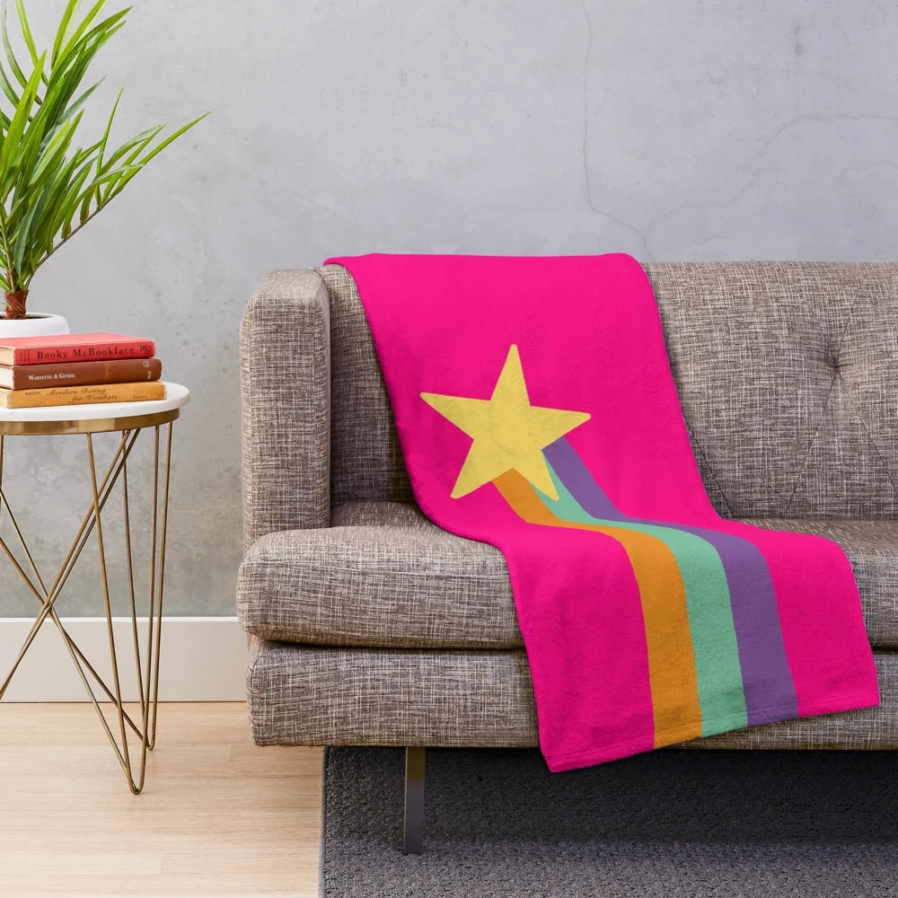 Mabel Pines Plush Blanket Featuring Shooting Stars from Gravity Falls