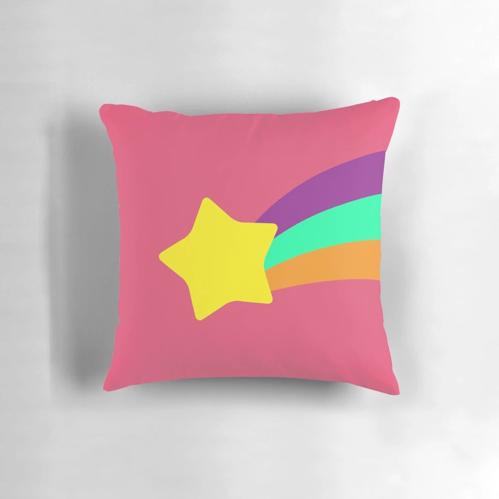 Mabel Pines Shooting Star Pillow - Decorative cartoon character pillow featuring Mabel from the Disney TV show Gravity Falls
