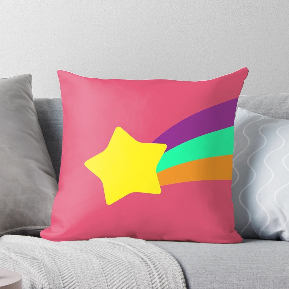 Mabel Pines Shooting Star Pillow - Decorative cartoon character pillow featuring Mabel from the Disney TV show Gravity Falls