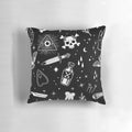 Spooky and enchanting macabre-themed throw pillow for gothic home decor