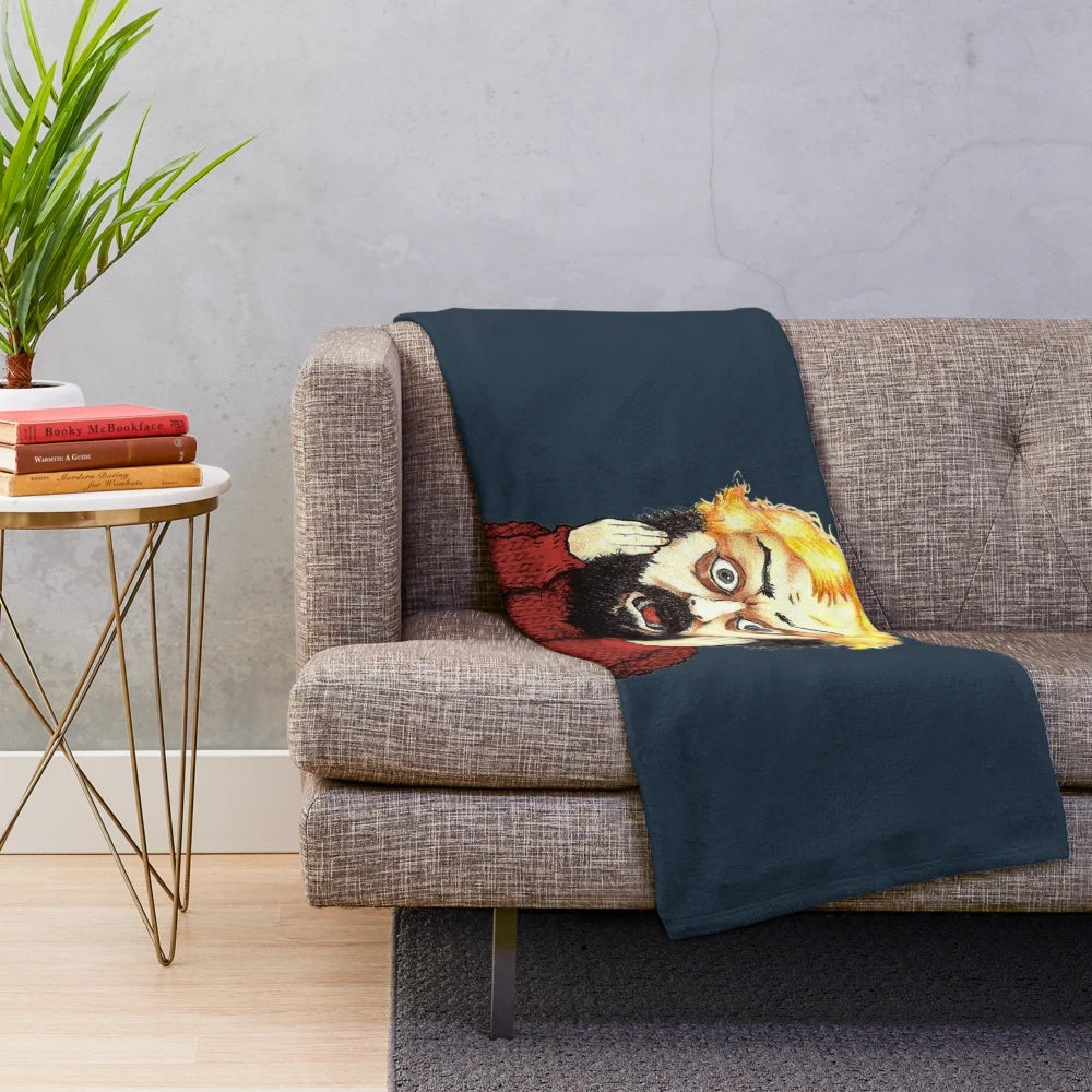 Macaulay Kubrick plush blanket featuring references to iconic cinema