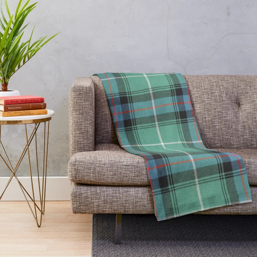 Macdonald of the Isles tartan plush blanket with Scottish clan design