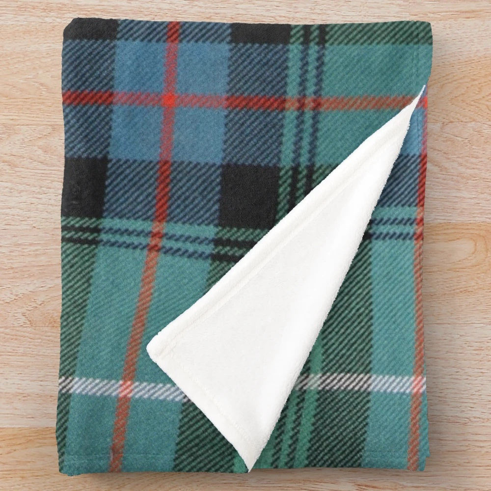 Macdonald of the Isles tartan plush blanket with Scottish clan design