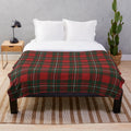 Macgregor inspired tartan plush blanket with a modern, cozy design