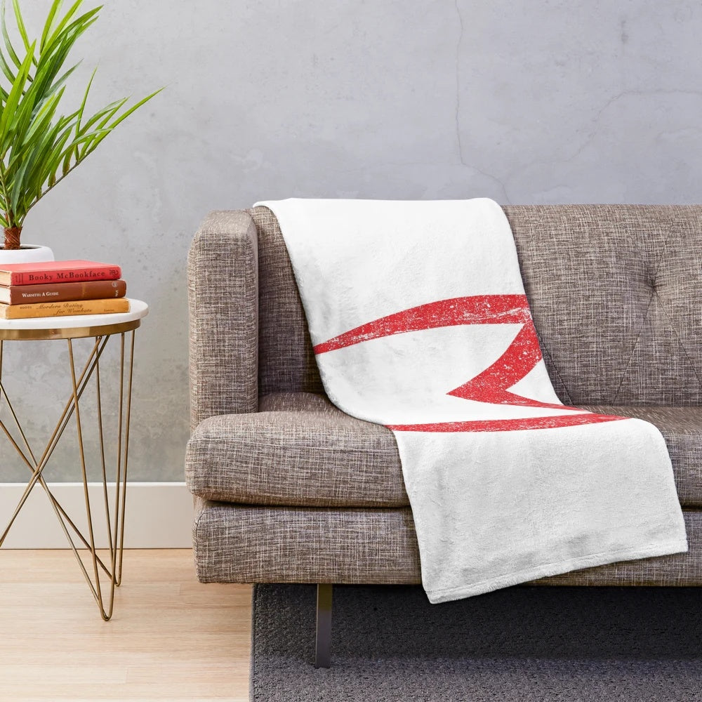Mach 5 inspired plush blanket with classic design for Speed Racer fans