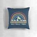 Machu Picchu Inca Trail Retro Vintage Pillow - Peru Andean Decor