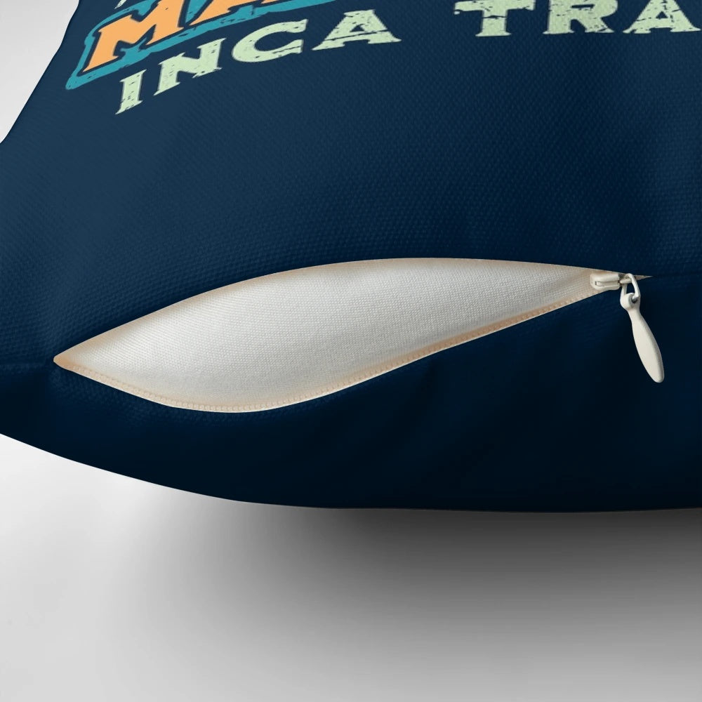 Machu Picchu Inca Trail Retro Vintage Pillow - Peru Andean Decor
