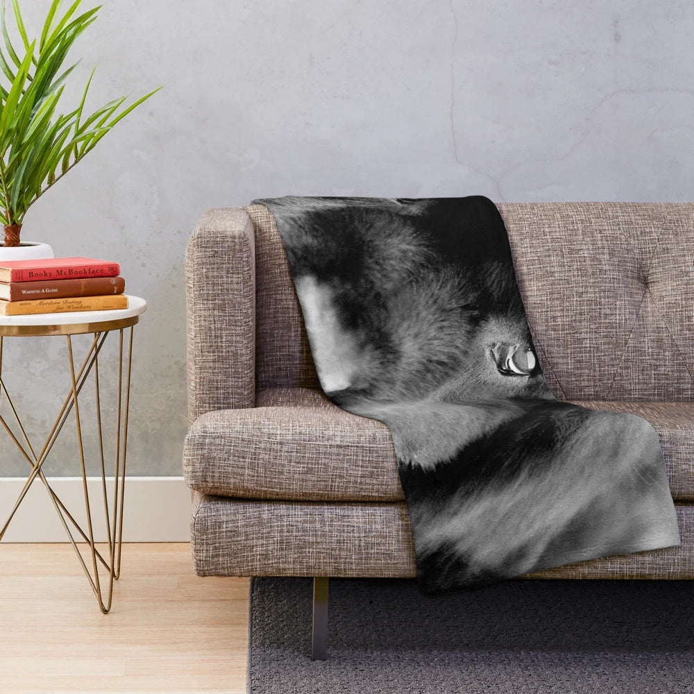 Macie Plush Blanket featuring a Newfoundland dog portrait