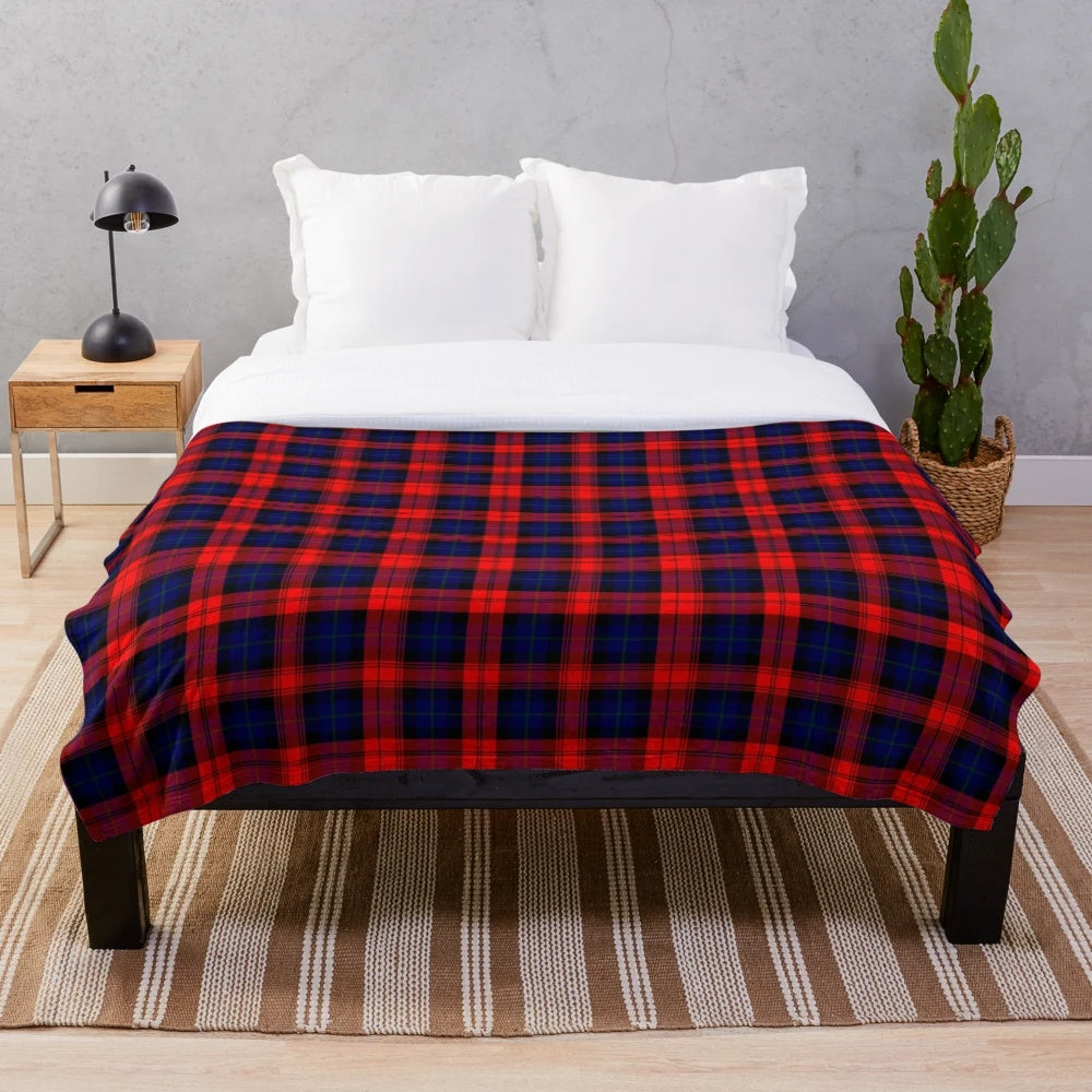 Maclachlan Tartan Plush Blanket featuring the clan's historic tartan pattern