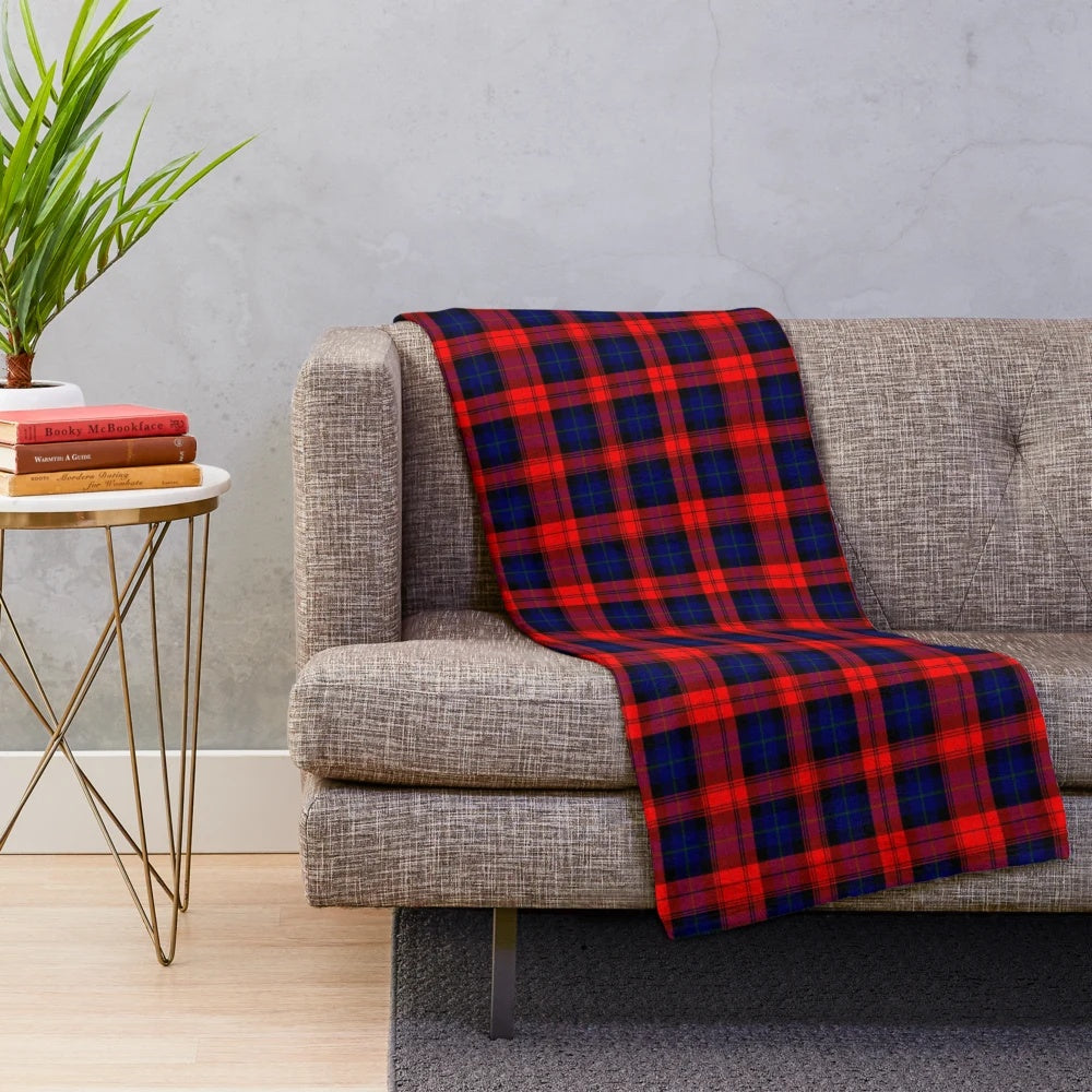 Maclachlan Tartan Plush Blanket featuring the clan's historic tartan pattern