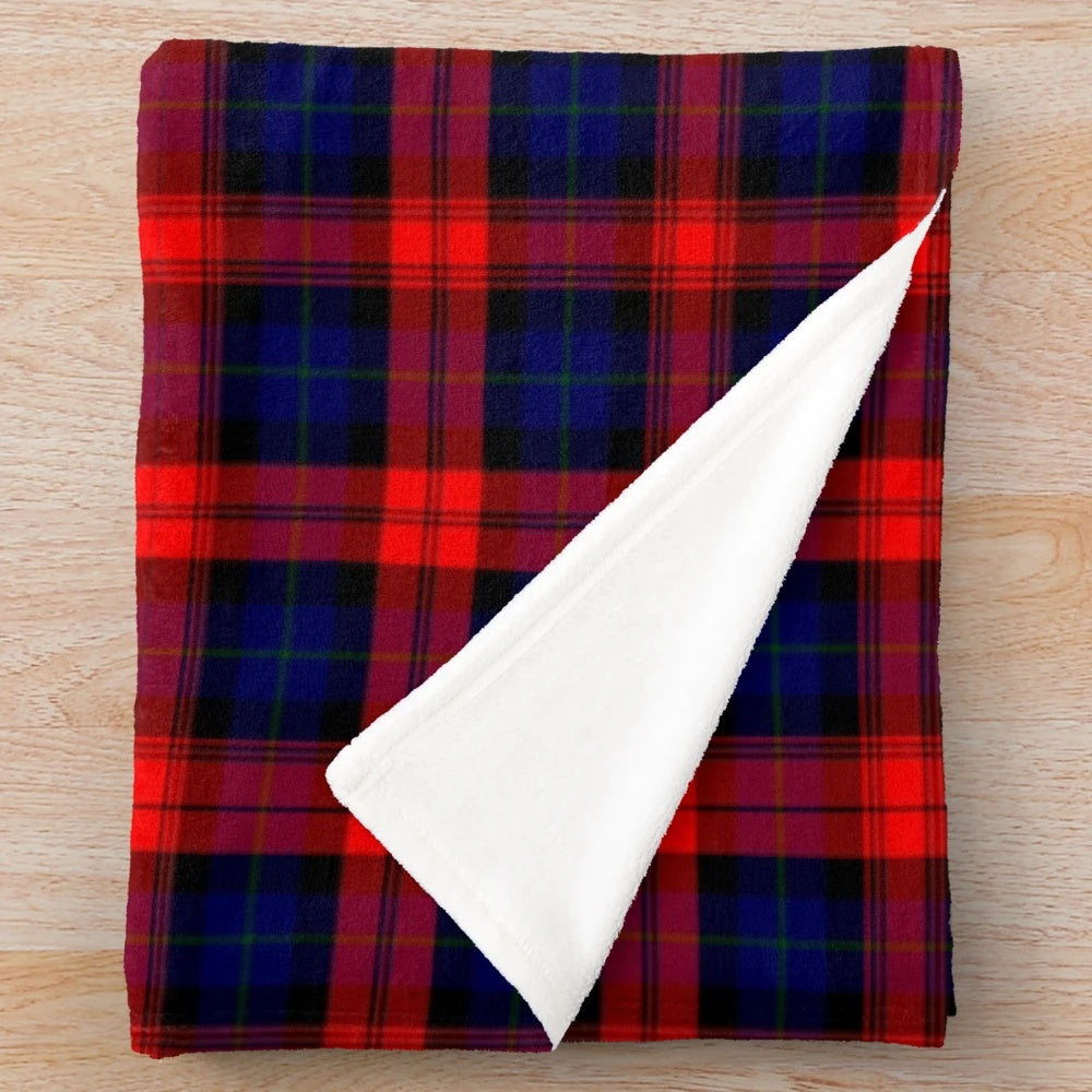 Maclachlan Tartan Plush Blanket featuring the clan's historic tartan pattern