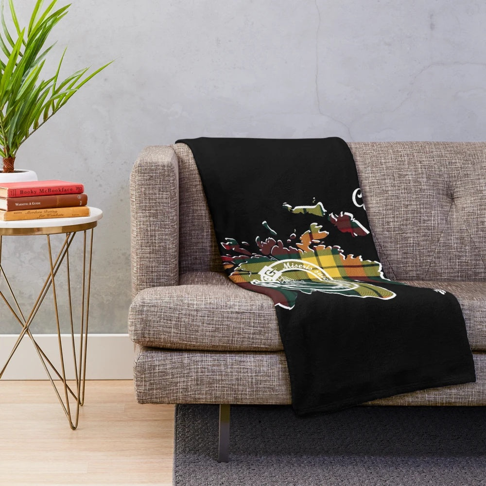 Macmillan Clan Scotland Map Crest Plush Blanket