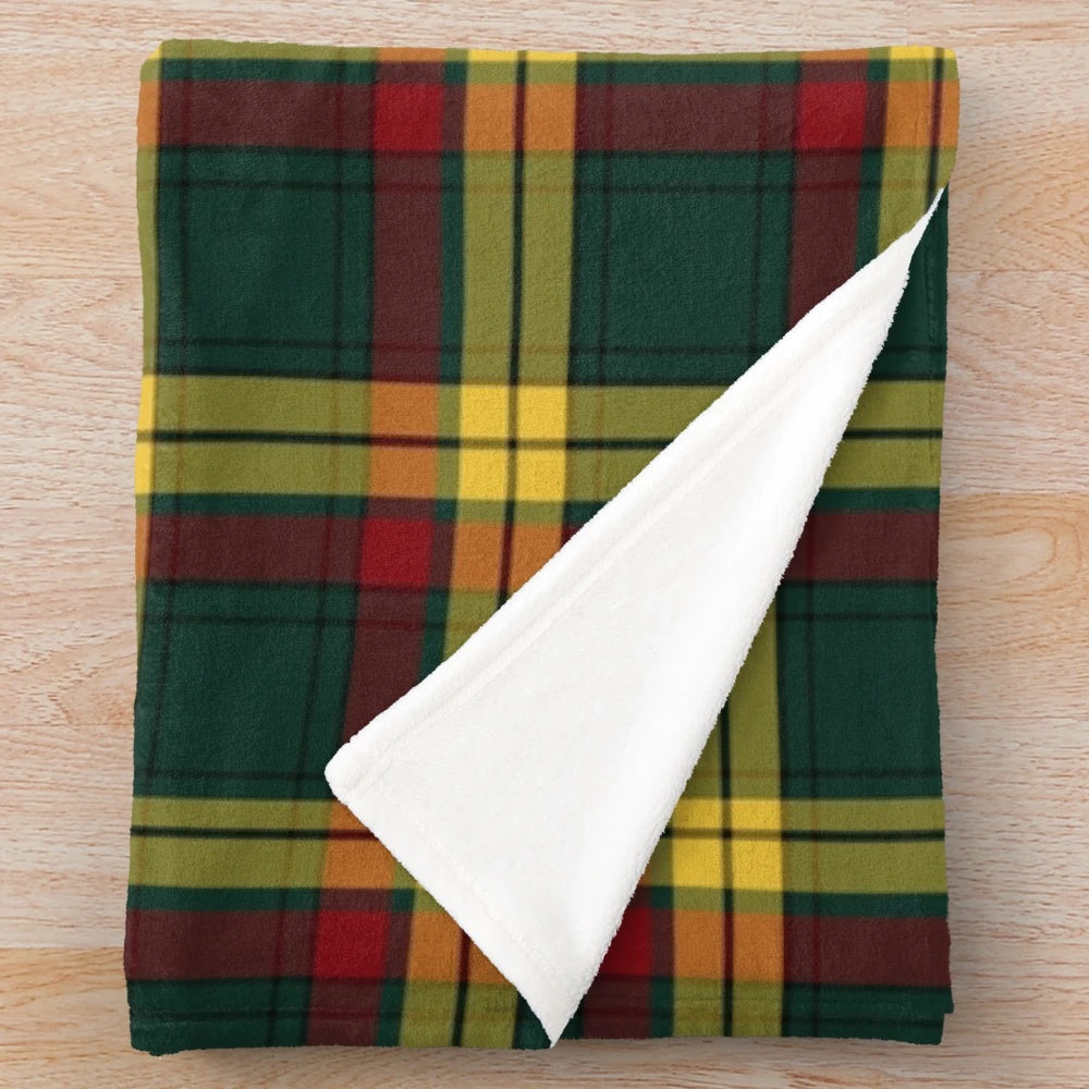 Macmillan tartan plush blanket with Scottish heritage design