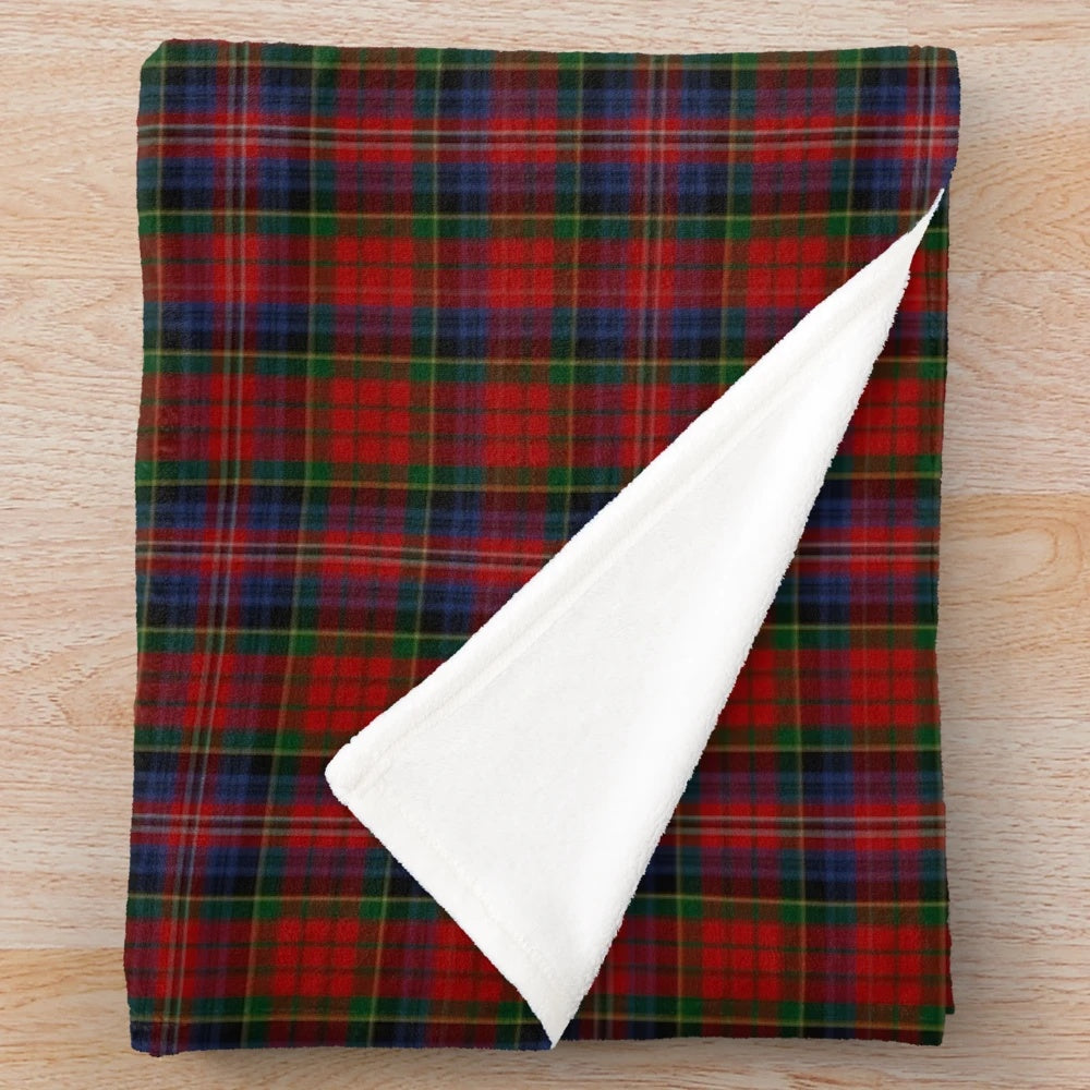 Macpherson clan tartan plush blanket