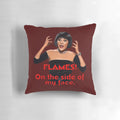 Madeline Kahn as Mrs. White in Clue, a humorous murder mystery board game movie, featured on a decorative pillow