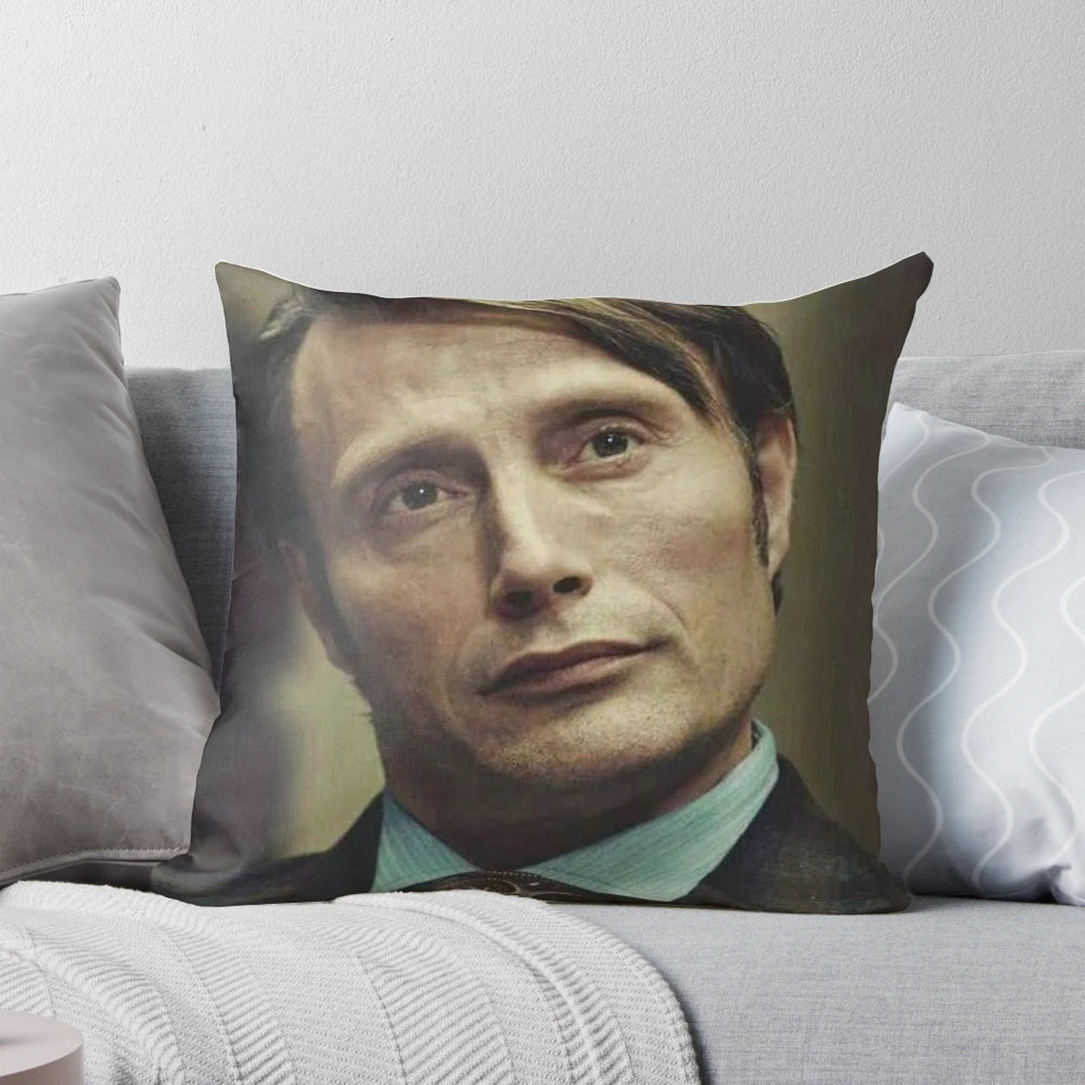 Mads Mikkelsen "Going in the Soup" Meme Pillow
