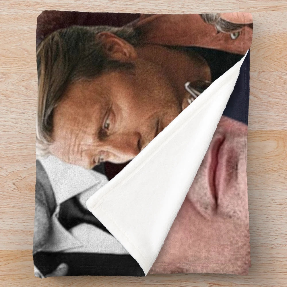 Mads Mikkelsen photo collage plush blanket