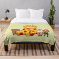 Maggie and the Ferocious Beast inspired plush blanket with cartoon fan art design