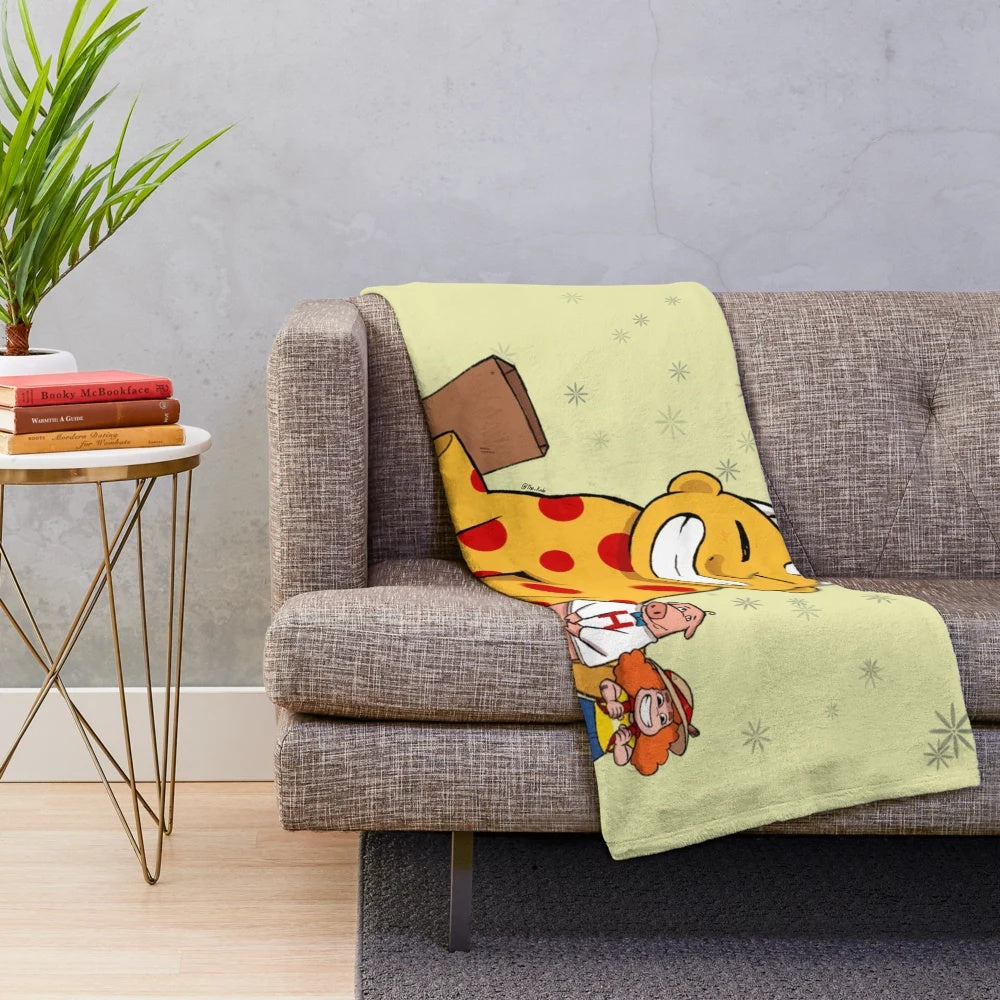 Maggie and the Ferocious Beast inspired plush blanket with cartoon fan art design
