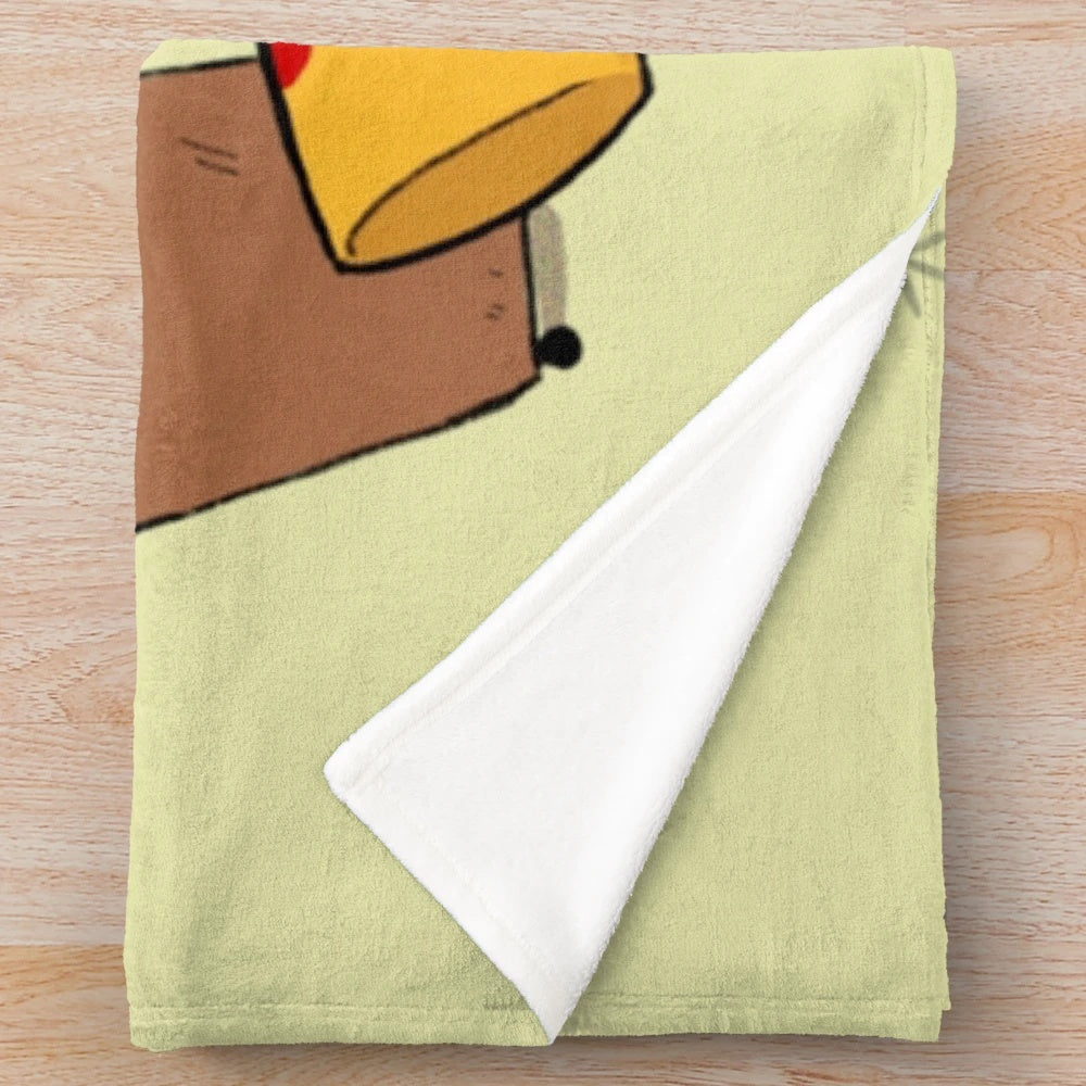 Maggie and the Ferocious Beast inspired plush blanket with cartoon fan art design