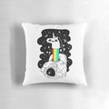 Vibrant pillow with a whimsical astro unicorn design, perfect for creating a cozy and enchanted space-themed ambiance.