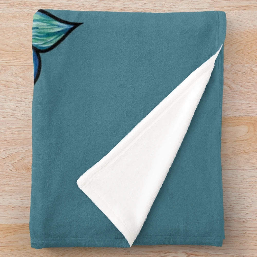 Badass poet mermaids plush blanket featuring mythical ocean-themed design