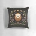 A vibrant pillow featuring a whimsical beetle design with crescent moons, stars, and floral elements for a nature-inspired, celestial bedroom.