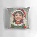 Magical Christmas elf-inspired decorative pillow for holiday home decor