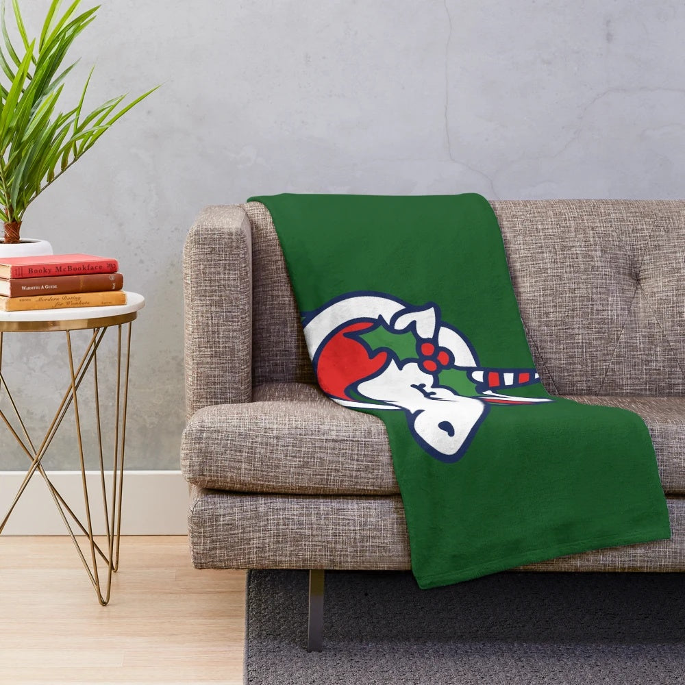Christmas unicorn plush blanket