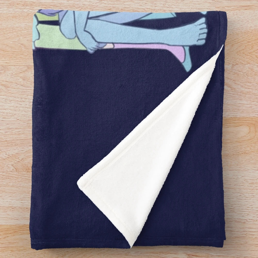 Steven Universe inspired plush blanket with the Crystal Gems characters