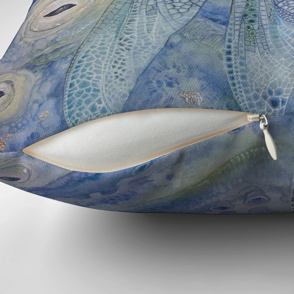 Mystical dragonfly pillow featuring Stephanie Law's enchanting fantasy art
