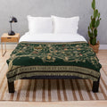 Plush blanket with Noble House of Black family tree design