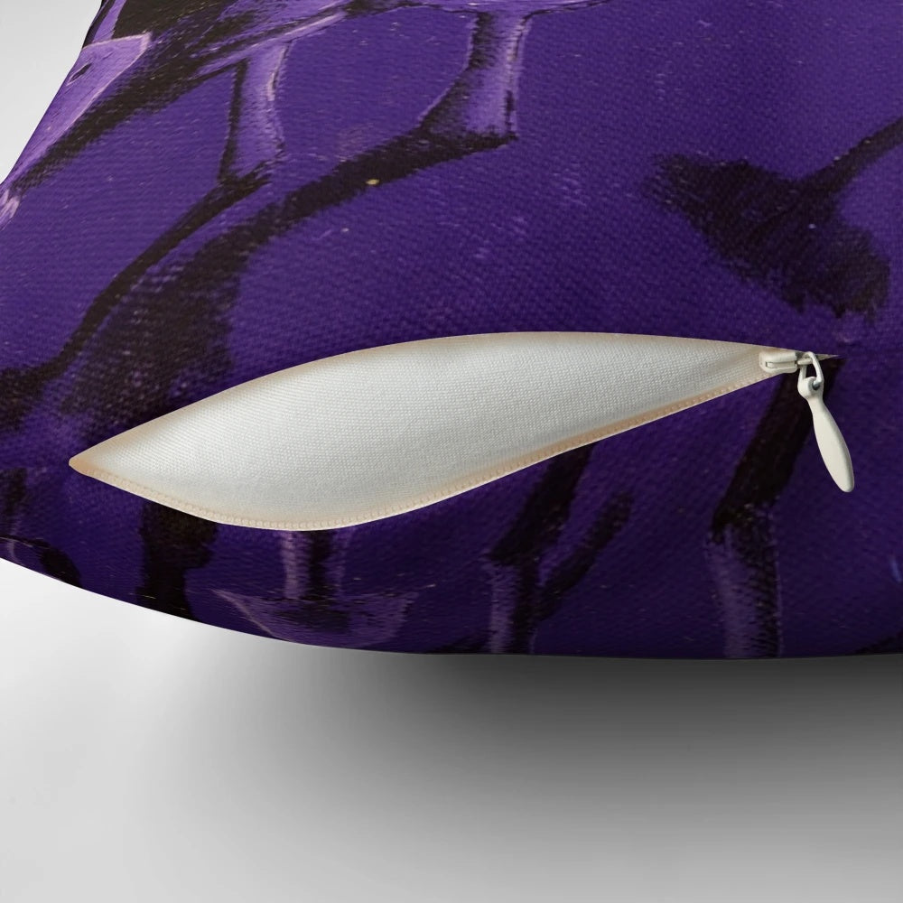 Magical fantasy mushroom forest decorative pillow for bedroom