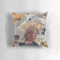 Colorful pillow featuring an illustration of Fred Weasley, a beloved character from the Harry Potter series.