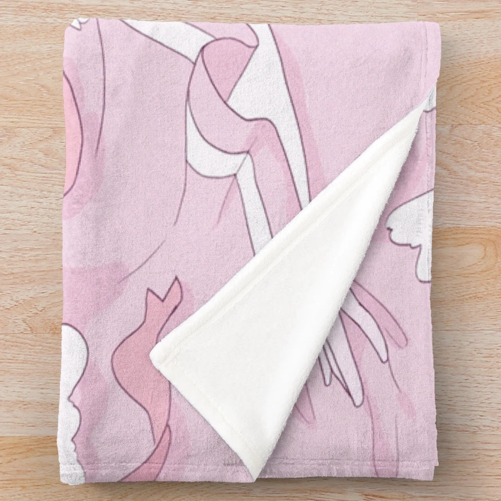 Cardcaptor Sakura inspired plush blanket with magical girl aesthetic