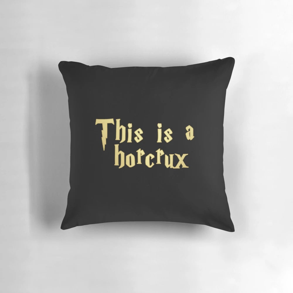 A plush and cozy harry potter horcrux-themed decorative pillow