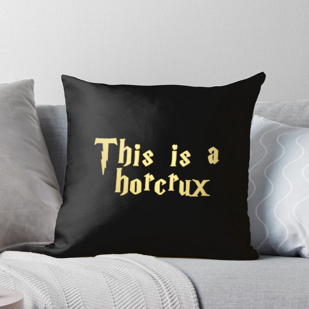 A plush and cozy harry potter horcrux-themed decorative pillow
