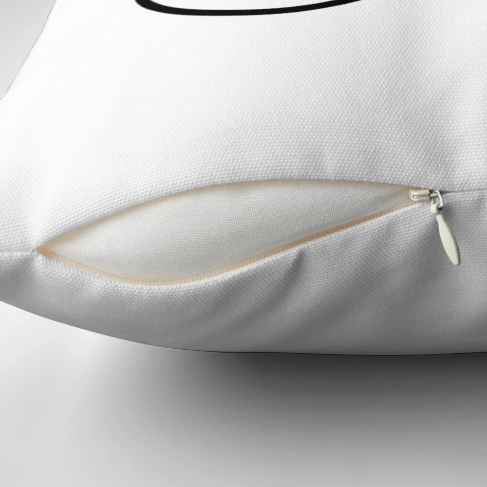 Pillow with a magical Harry Potter-inspired design featuring a silhouette of glasses and lightning