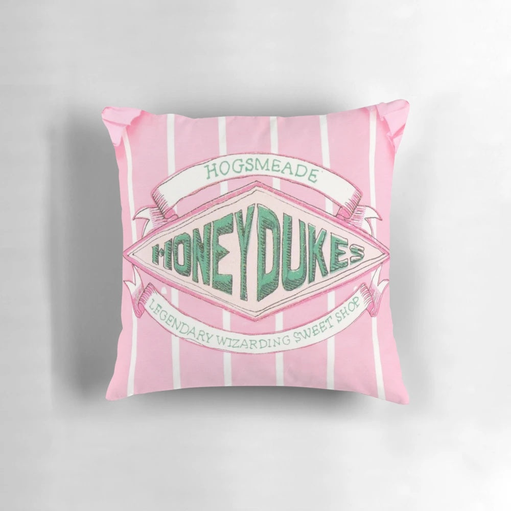 Soft, plush pillow with a magical house design, inspired by the Harry Potter series
