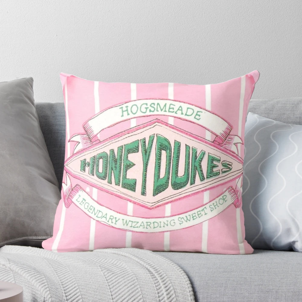 Soft, plush pillow with a magical house design, inspired by the Harry Potter series