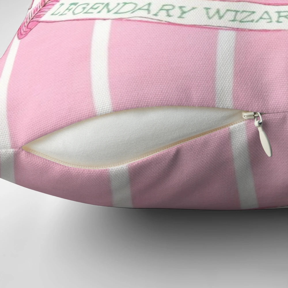 Soft, plush pillow with a magical house design, inspired by the Harry Potter series